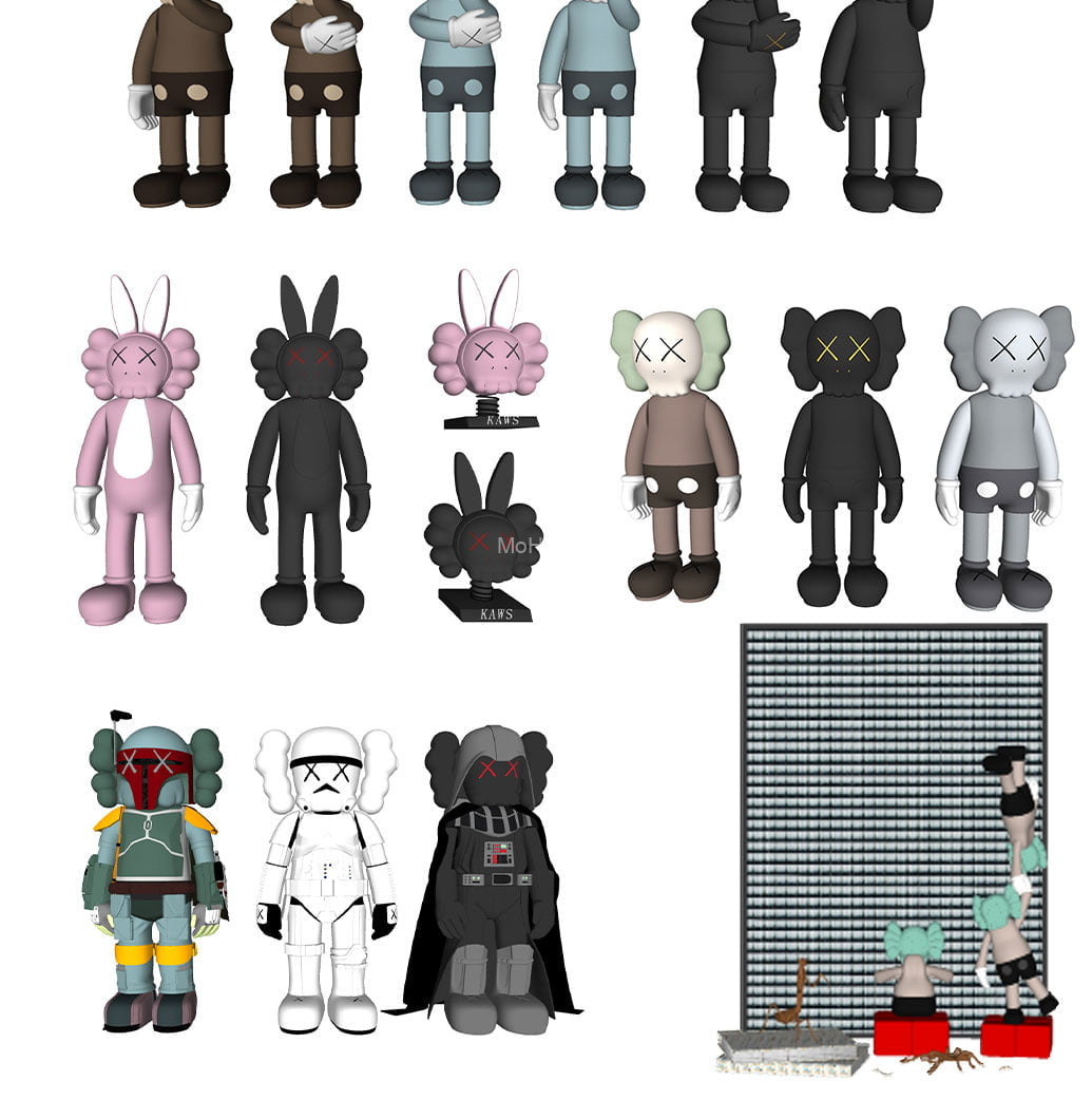 美国KAWS公仔草图大师SketchUp模型 免费下载 -3
