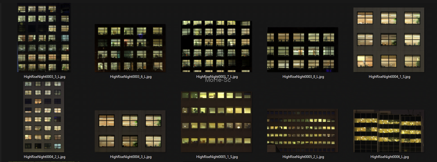 253张3DMAX室外夜景建筑窗户效果图常用高质量贴图  回复免费下载 -1