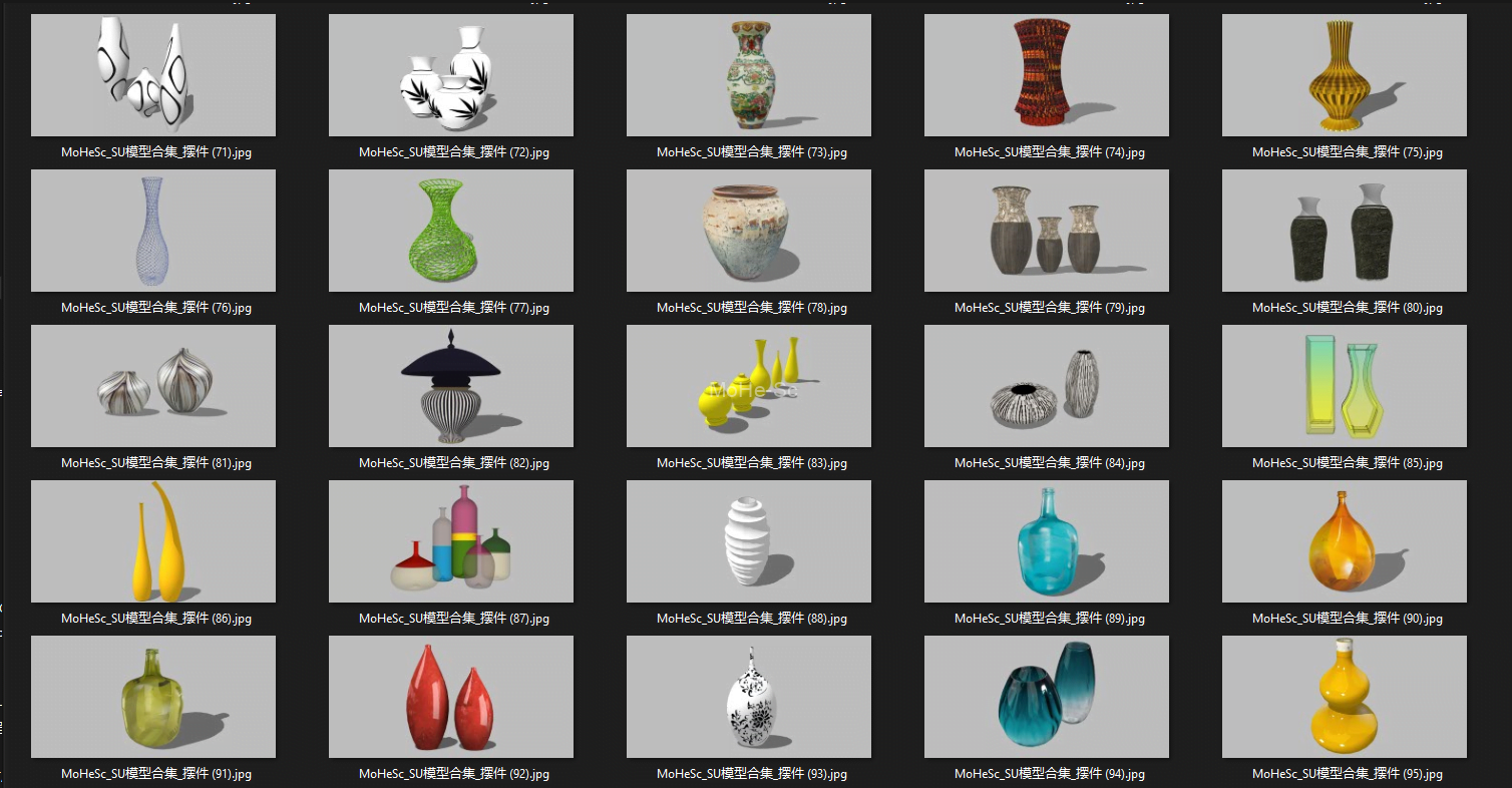 草图大师模型217套高质量SketchUp模型_饰品摆件_效果图摆件模型合集[217 sets of high-quality SketchUp models ] -4