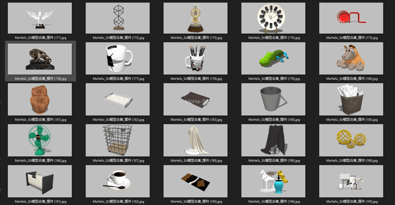 草图大师模型217套高质量SketchUp模型_饰品摆件_效果图摆件模型合集[217 sets of high-quality SketchUp models ] -8