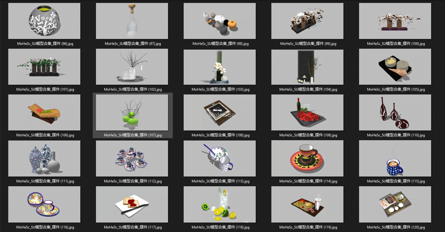 草图大师模型217套高质量SketchUp模型_饰品摆件_效果图摆件模型合集[217 sets of high-quality SketchUp models ] -5