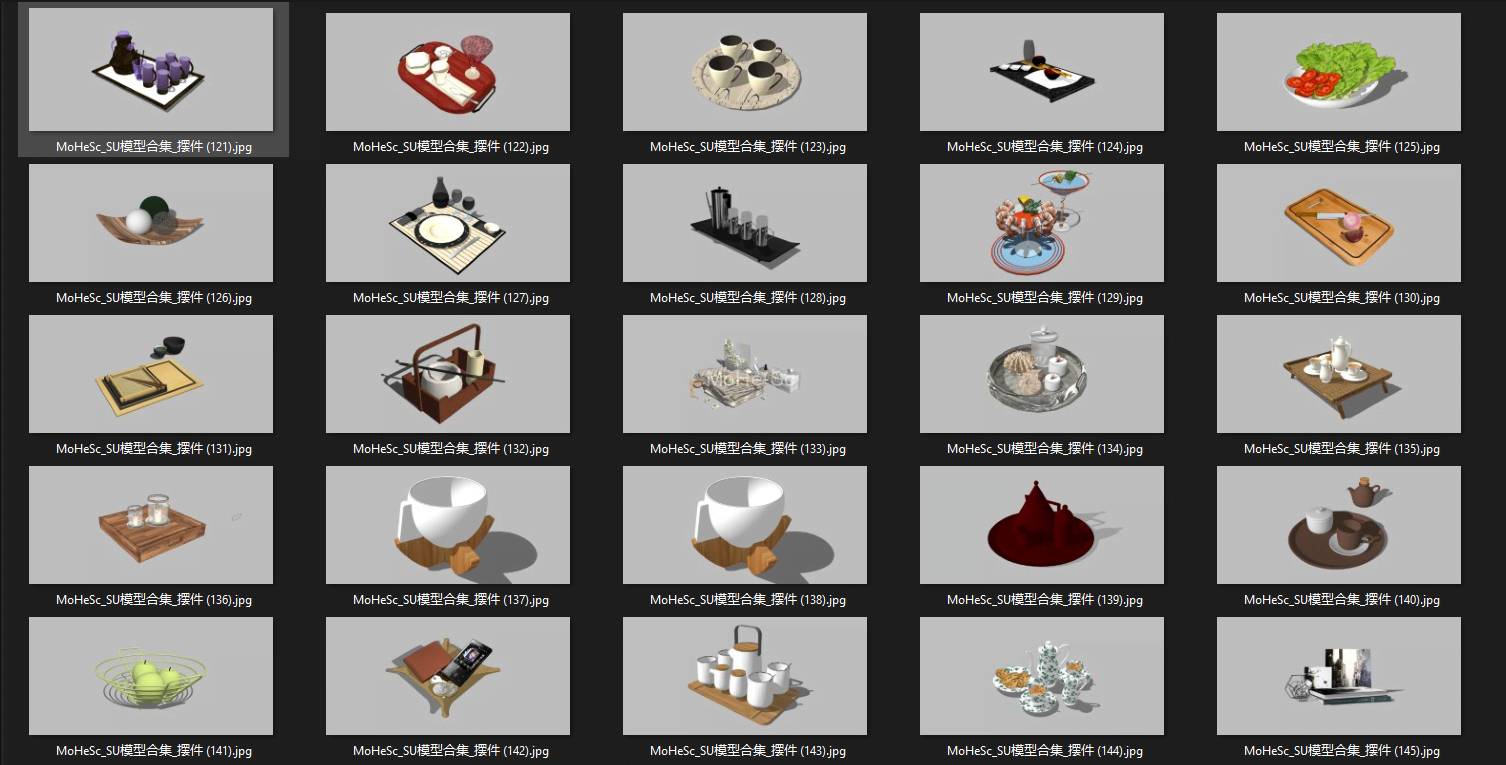 草图大师模型217套高质量SketchUp模型_饰品摆件_效果图摆件模型合集[217 sets of high-quality SketchUp models ] -6