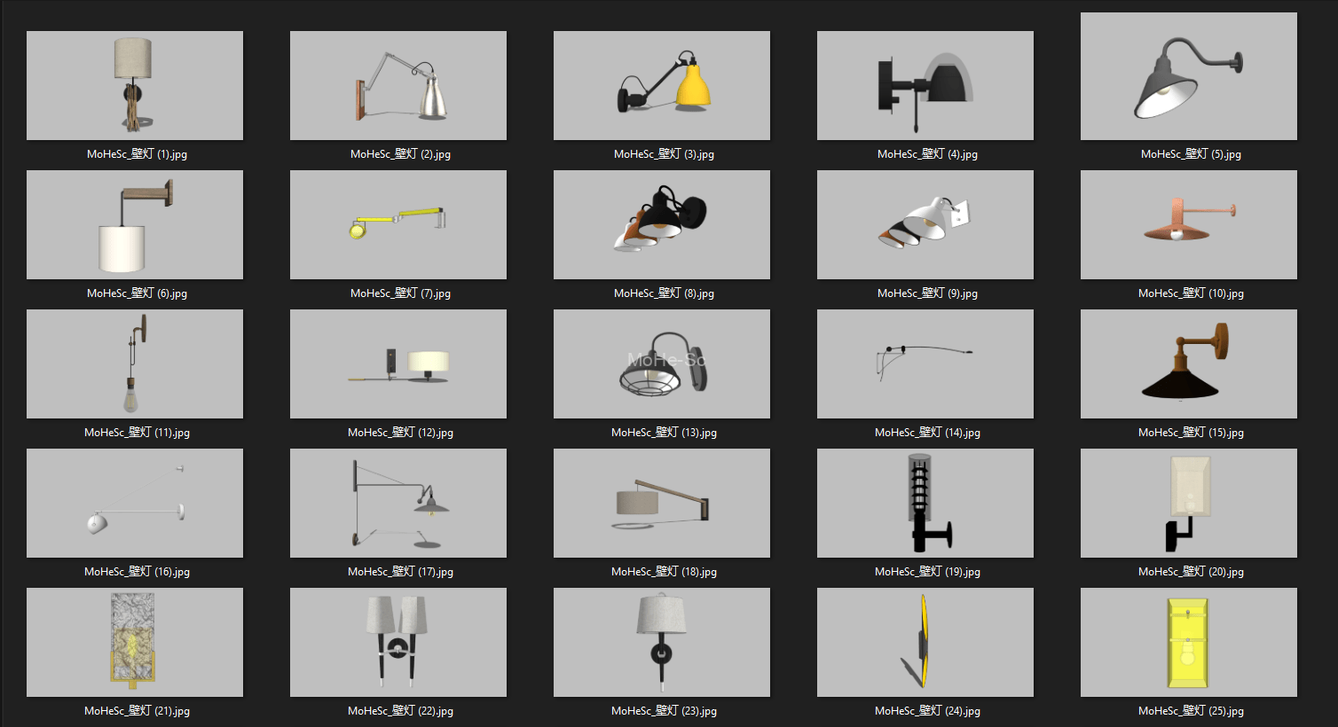 草图大师模型55套高质量SketchUp壁灯模型_灯具灯饰_效果图壁灯模型合集[Sketchup master model 55 sets of high-quality SketchUp wall lamp models] -1