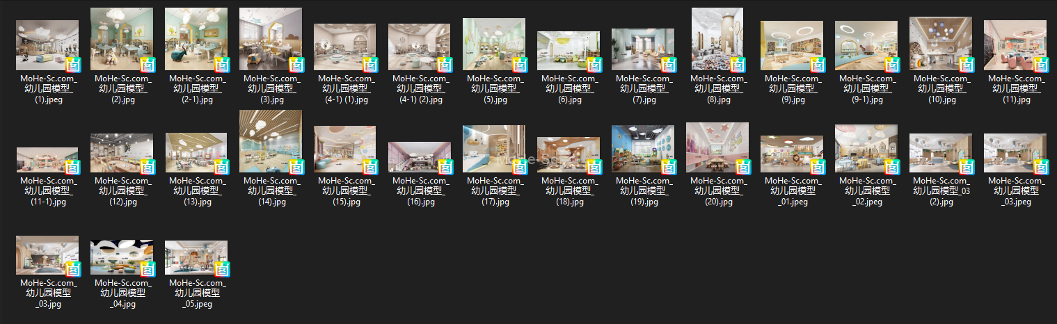 2022年115套幼儿园3DMAX模型 免费下载 -3