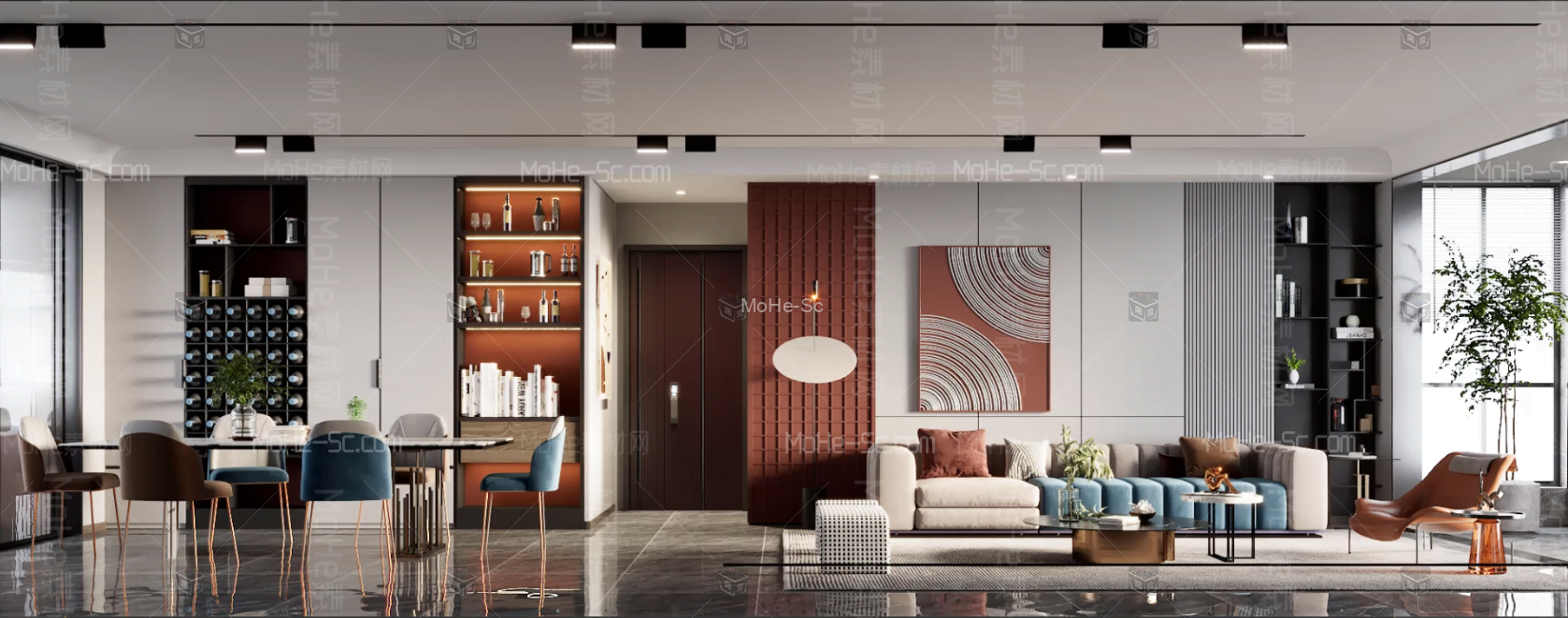 VRay5.2客餐厅渲染案例 ACEScg工作流【新技术更简单】 -1