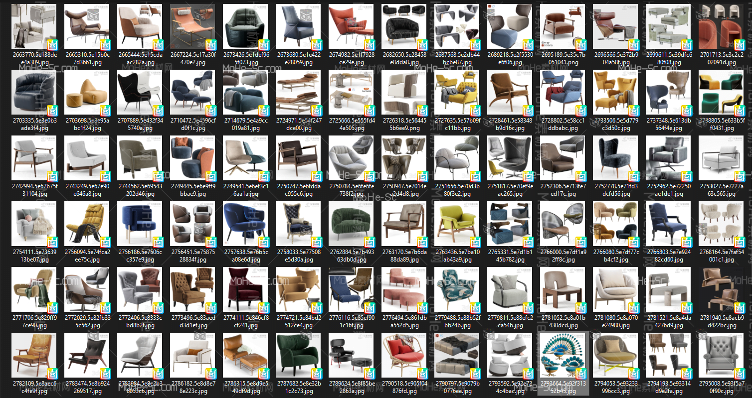 2022年最新515套 3D Sky Pro 室内设计单体躺椅3DMAX高精模型合集 -2