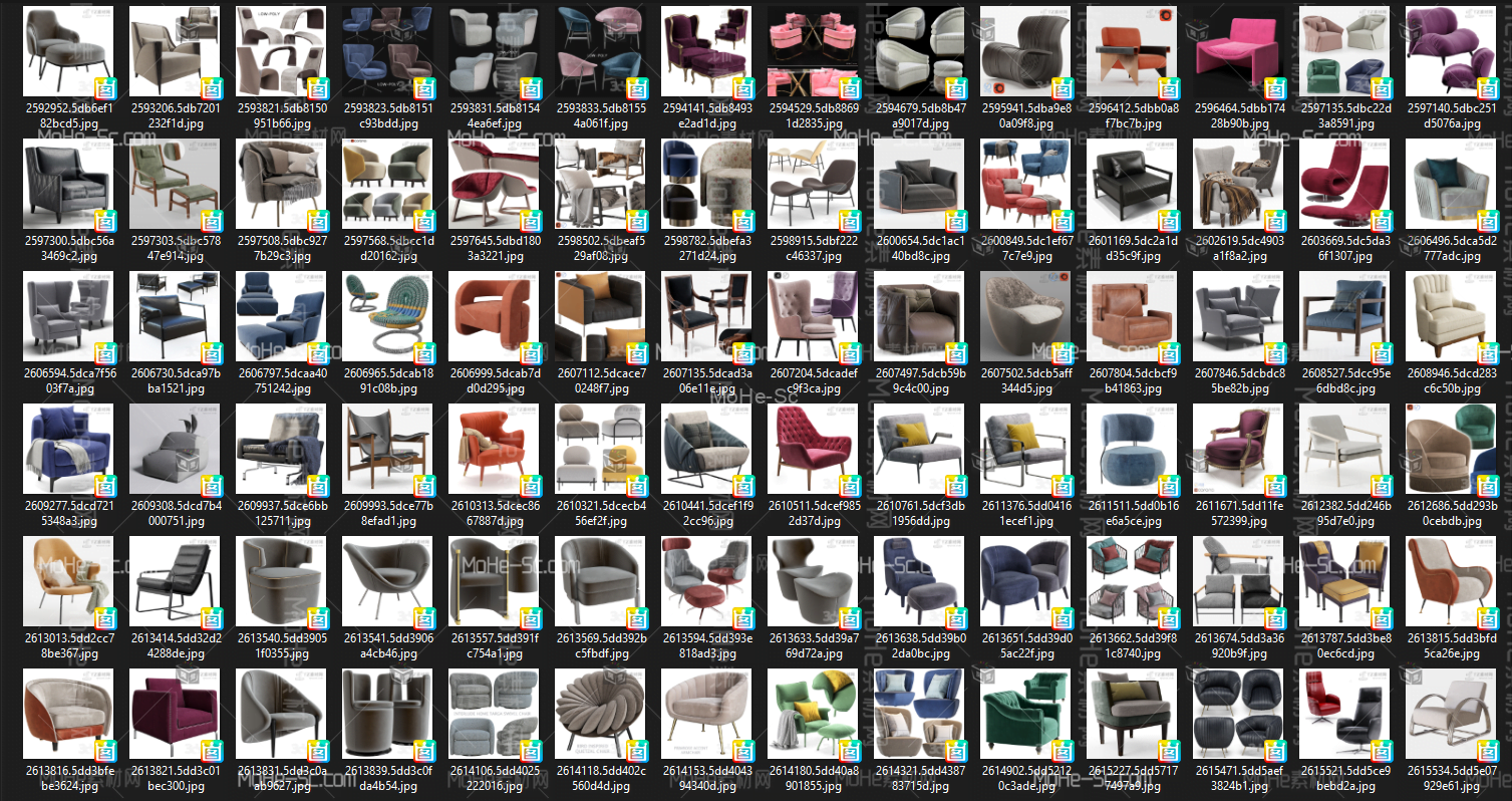 2022年最新515套 3D Sky Pro 室内设计单体躺椅3DMAX高精模型合集 -3