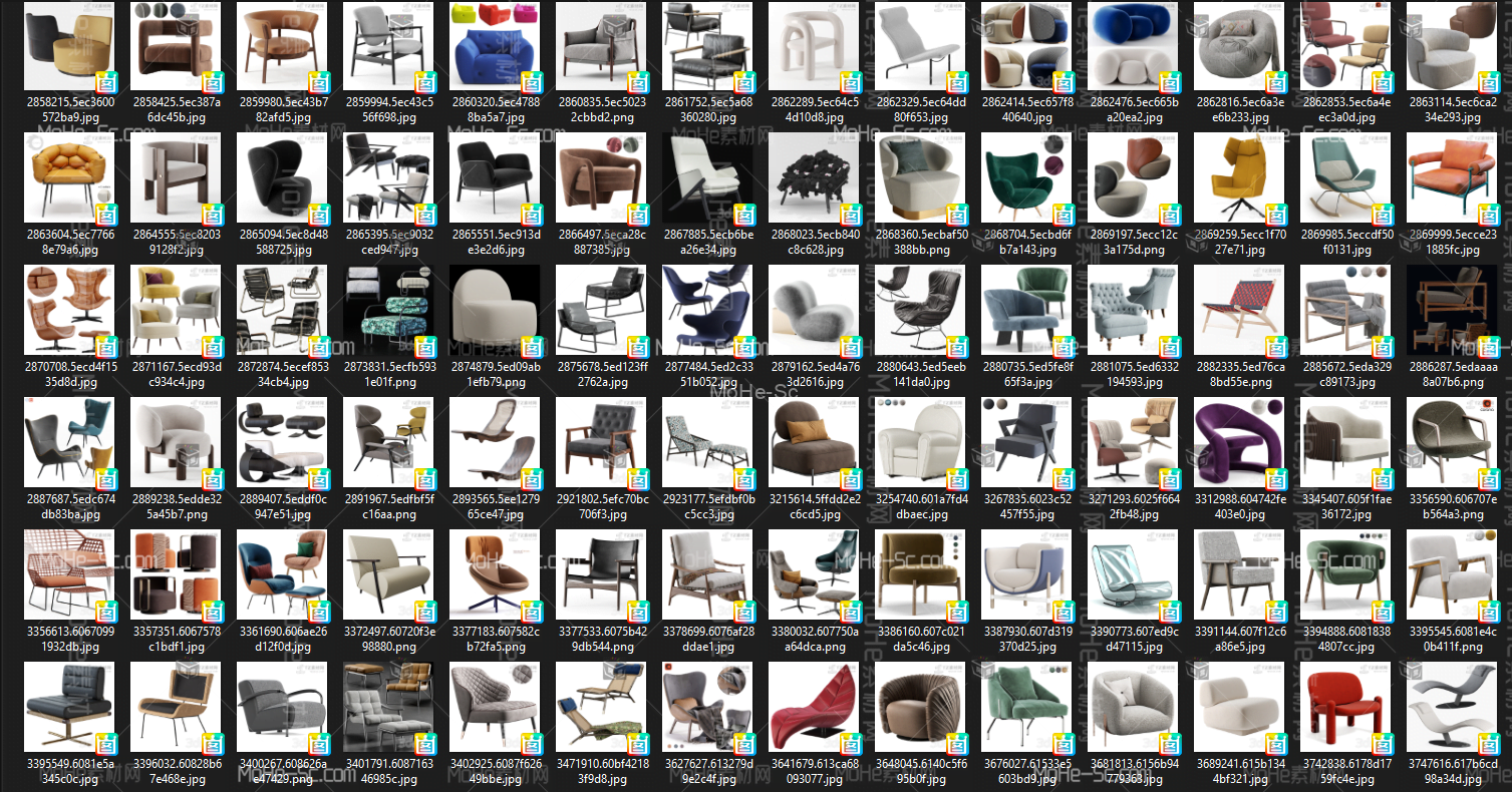 2022年最新515套 3D Sky Pro 室内设计单体躺椅3DMAX高精模型合集 -7