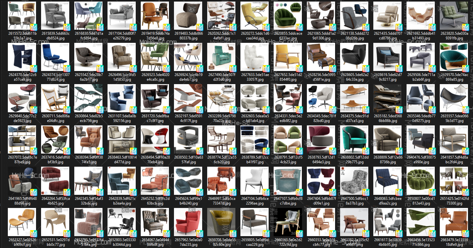 2022年最新515套 3D Sky Pro 室内设计单体躺椅3DMAX高精模型合集 -4