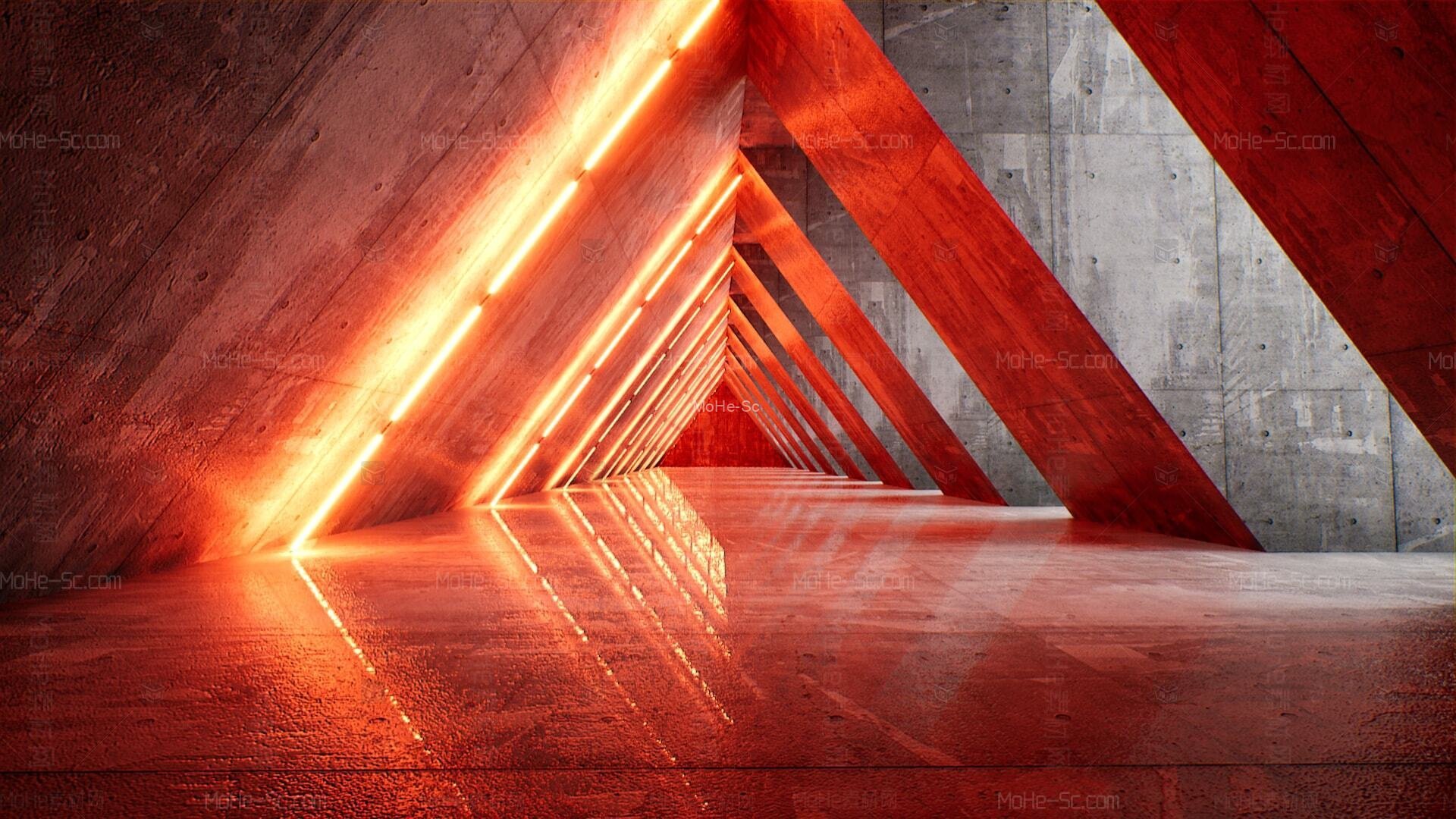 [虚幻引擎] 在环境创建霓虹灯效果 -3