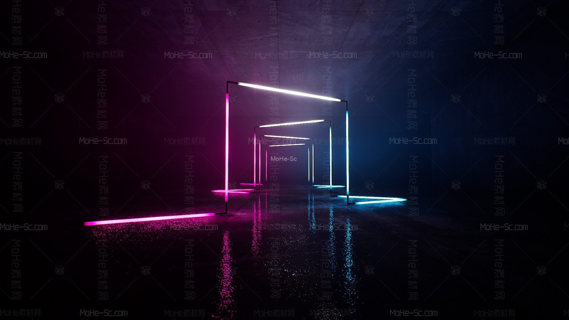 [虚幻引擎] 在环境创建霓虹灯效果 -16