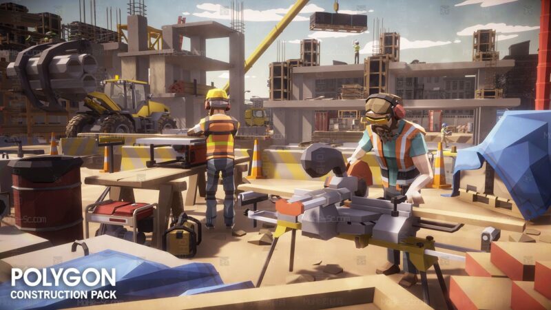 [虚幻引擎] 在环境中创建施工现场-MOHE素材库-设计行业的乐园，各类素材的矿山！