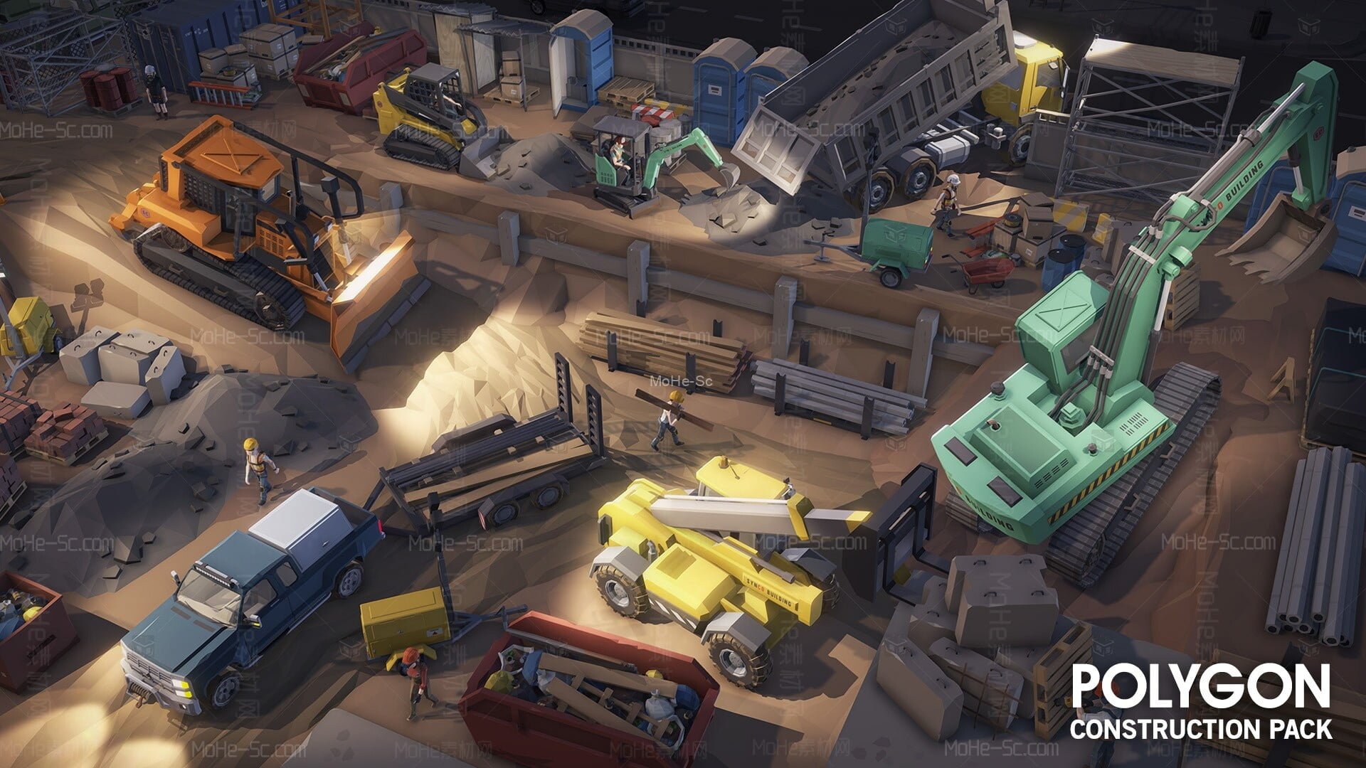 [虚幻引擎] 在环境中创建施工现场 -8