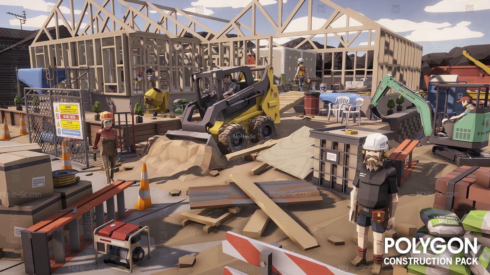 [虚幻引擎] 在环境中创建施工现场 -5