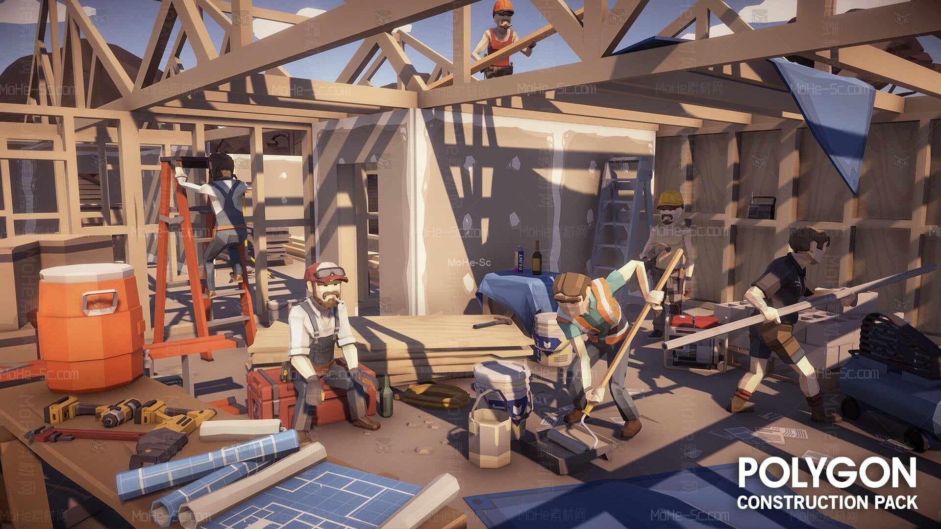 [虚幻引擎] 在环境中创建施工现场 -6