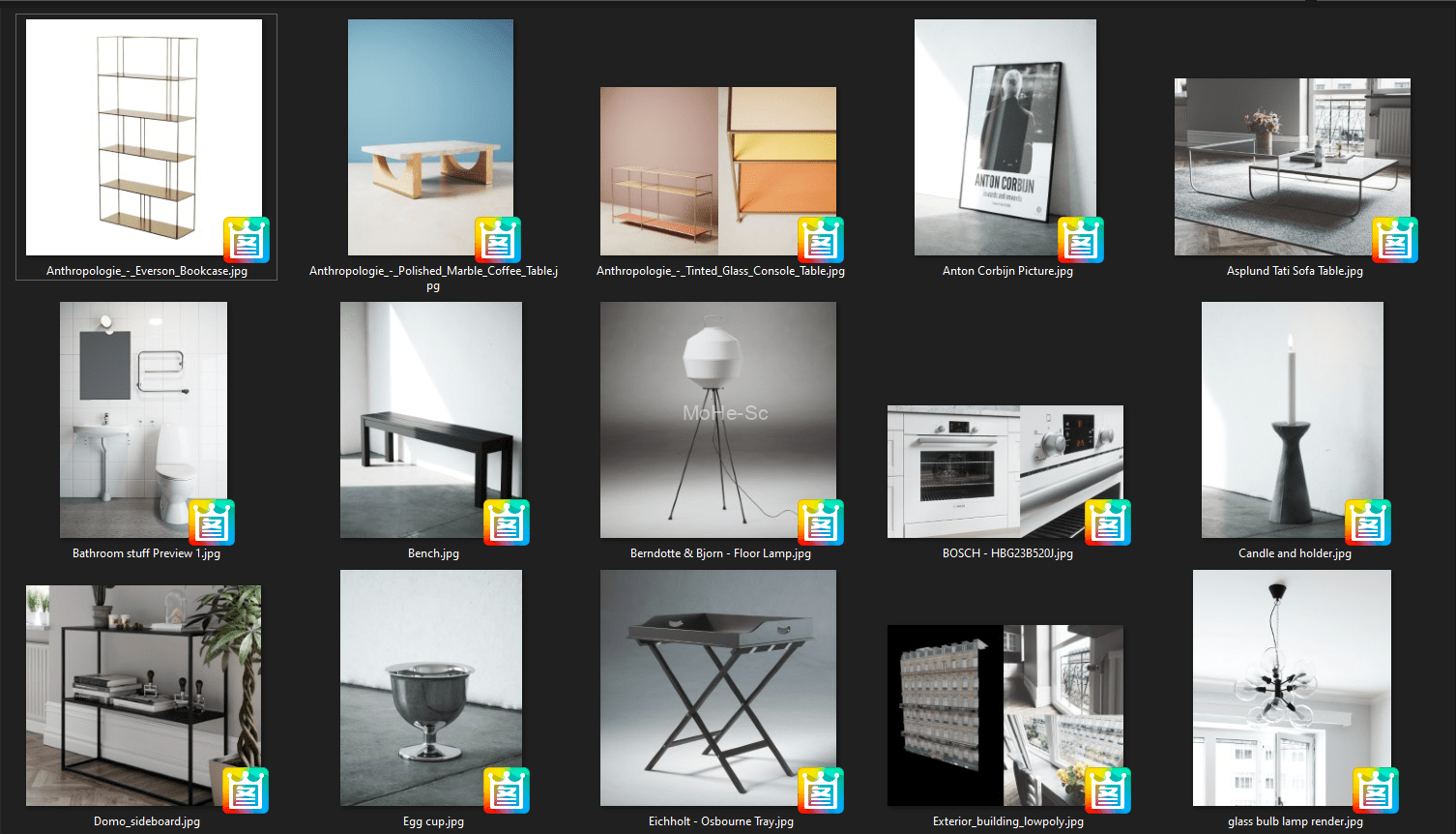 国外室内设计FStorm渲染器北欧极简风格家具装饰品单体模型合集 -8