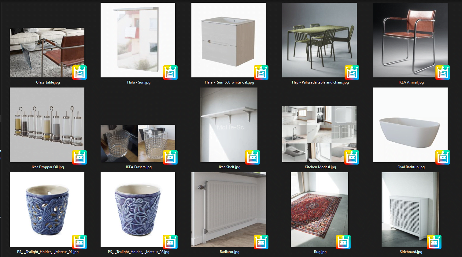 国外室内设计FStorm渲染器北欧极简风格家具装饰品单体模型合集 -9