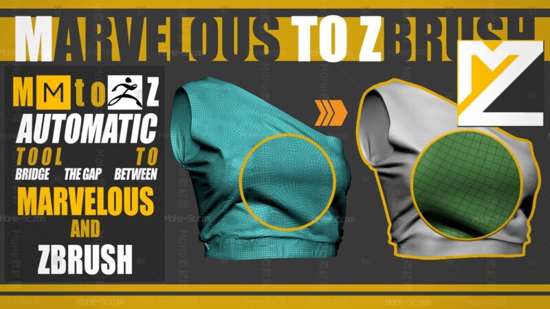 Zbrush导入布料建模插件Marvelous MTOZ 1.0  For Zbrush 2020 ~ 2022-MOHE素材库-设计行业的乐园，各类素材的矿山！