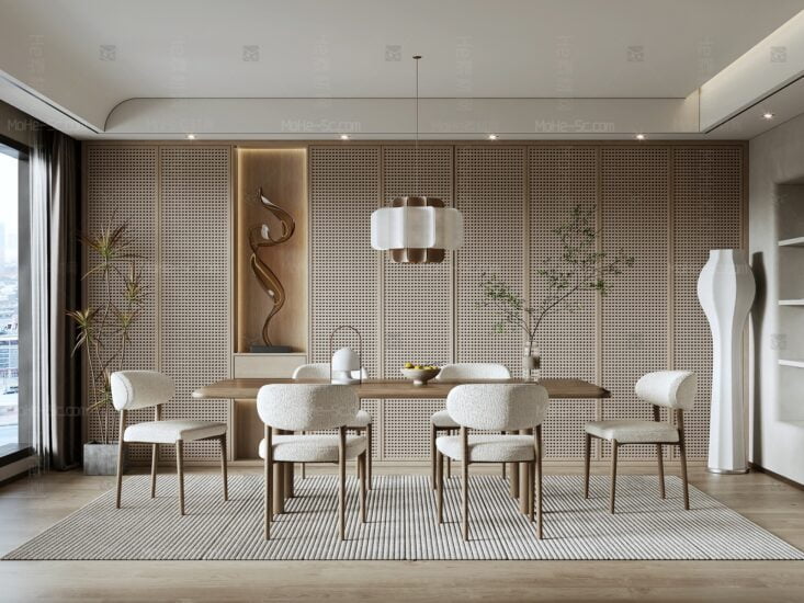 2022年最新室内设计无主灯设计案列参考效果图合集Collection of reference renderings for interior design without main lamp design case-MOHE素材库-设计行业的乐园，各类素材的矿山！