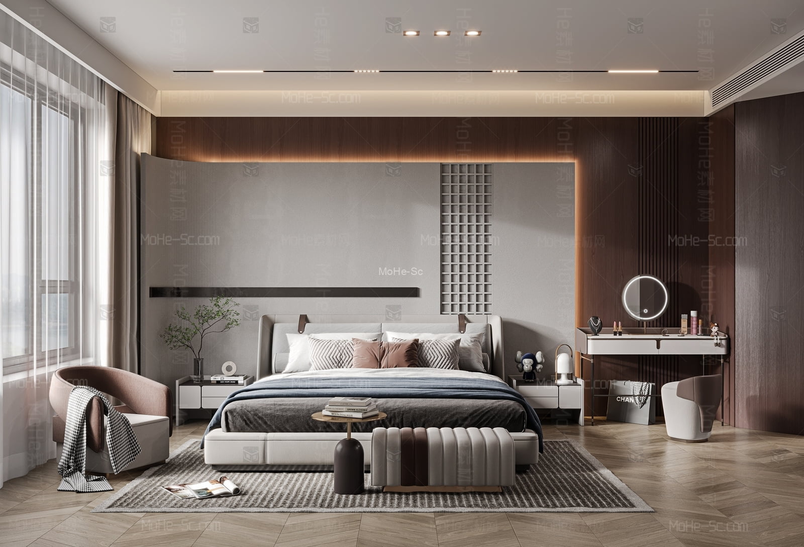 2022年最新室内设计无主灯设计案列参考效果图合集Collection of reference renderings for interior design without main lamp design case -7