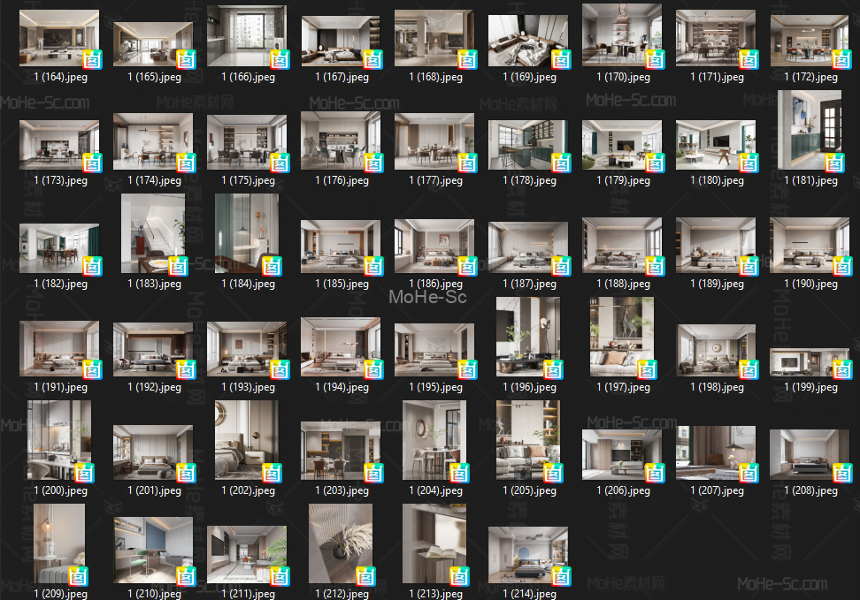 2022年最新室内设计无主灯设计案列参考效果图合集Collection of reference renderings for interior design without main lamp design case -17