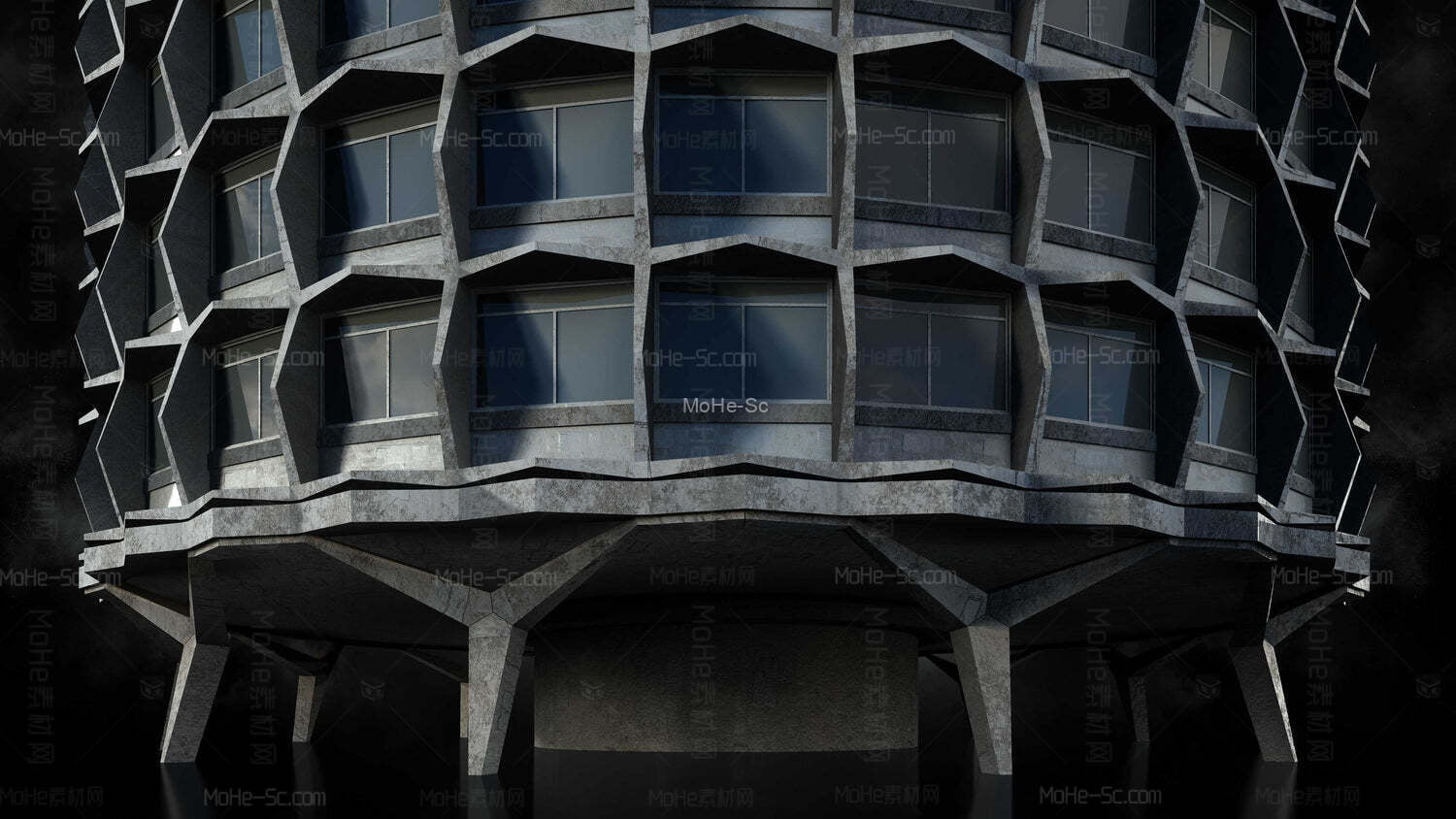 摩天大楼建筑物城市街道楼房3D模型Kitbash3d - Every City -5