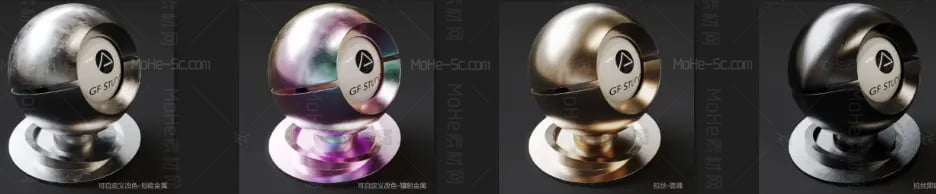 GF STUDIO出品 – 2022年最新古檒Corona7.0 常用物理写实材质预设 写实预设材质包 -3