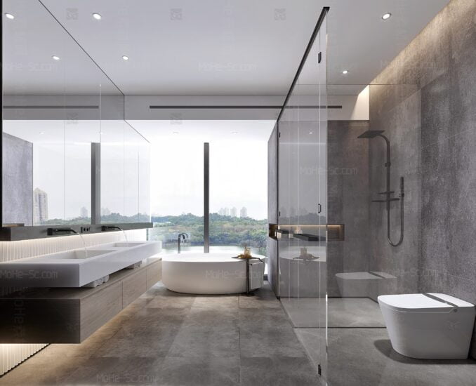 2022年最新3DMAX国外CR渲染器洗手间高精模型 Ⅰ-MOHE素材库-设计行业的乐园，各类素材的矿山！