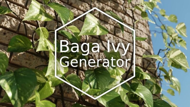 Blender爬山虎常春藤生成插件 Baga Ivy Generator V1.0.3 For Blender 3.3-MOHE素材库-设计行业的乐园,各类素材的矿山!