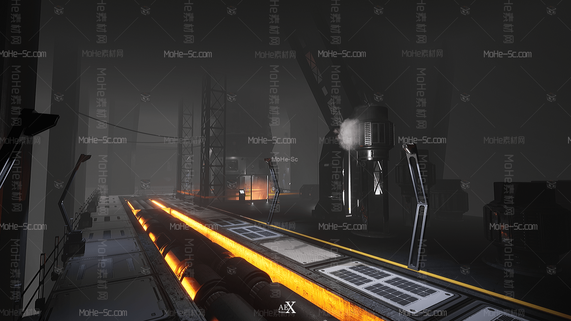 [虚幻引擎]科幻地下场景资产 Modular Sci-Fi Underground Environment For UE 4.23 - 4.27, 5.0 - 5.1 -10