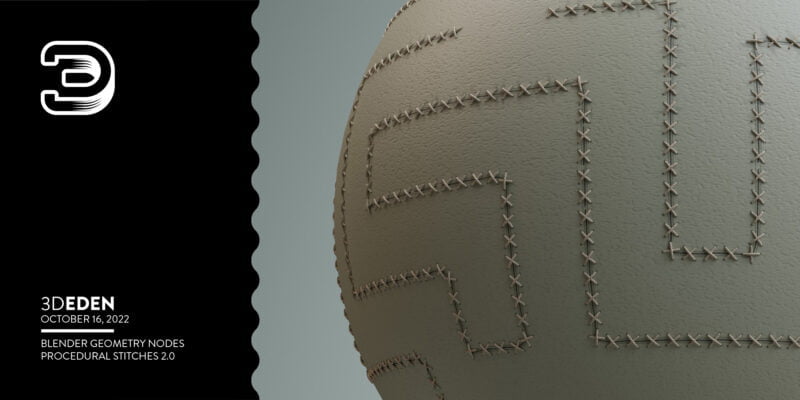 Blender缝线插件预设 Geometry Nodes Procedural Stitches For Blender 3.3-MOHE素材库-设计行业的乐园,各类素材的矿山!