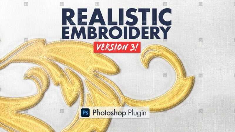 PS逼真的刺绣插件 Realistic Embroidery 3.0 For Photoshop CC2015.5 ~ CC2022 中文汉化版-MOHE素材库-设计行业的乐园,各类素材的矿山!