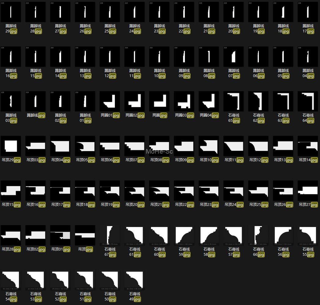 3DMAX一键扫描石膏线插件 吊顶插件 可入库 自定义路径 -5