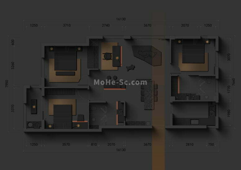 2023年最新34套网红PS家装流行设计风格彩平素材[含PSD文件]-MOHE素材库-设计行业的乐园，各类素材的矿山！