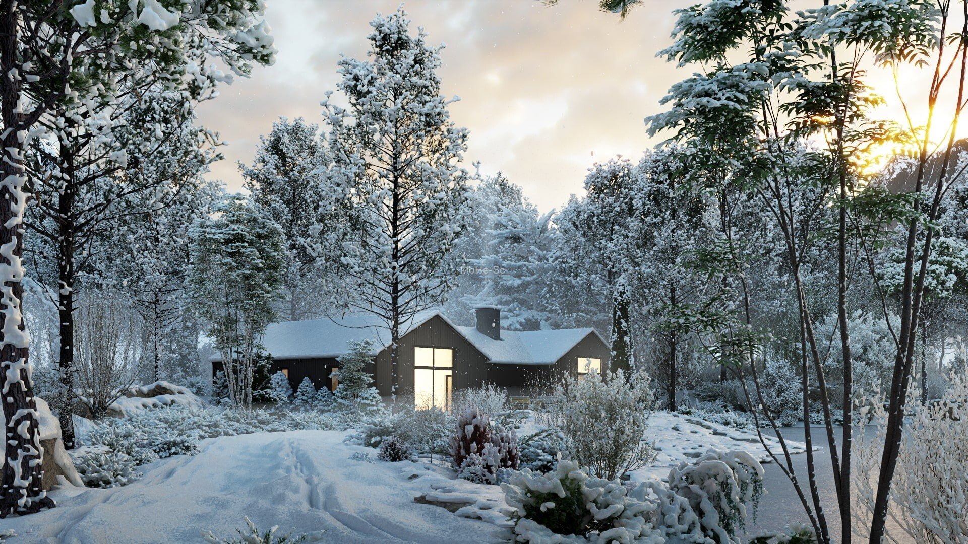 照片级冬季逼真3D植物模型Globe Plants – Bundle 35 – Winter Plants[15set] -2