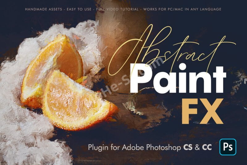 PS抽象油画风格特效插件 Abstract Paint FX – Photoshop Plugin-MOHE素材库-设计行业的乐园,各类素材的矿山!