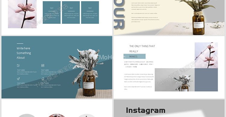 2023最新高端个人作品集PPT模板学生毕业求职动态建筑环艺室内平面设计素材 -9