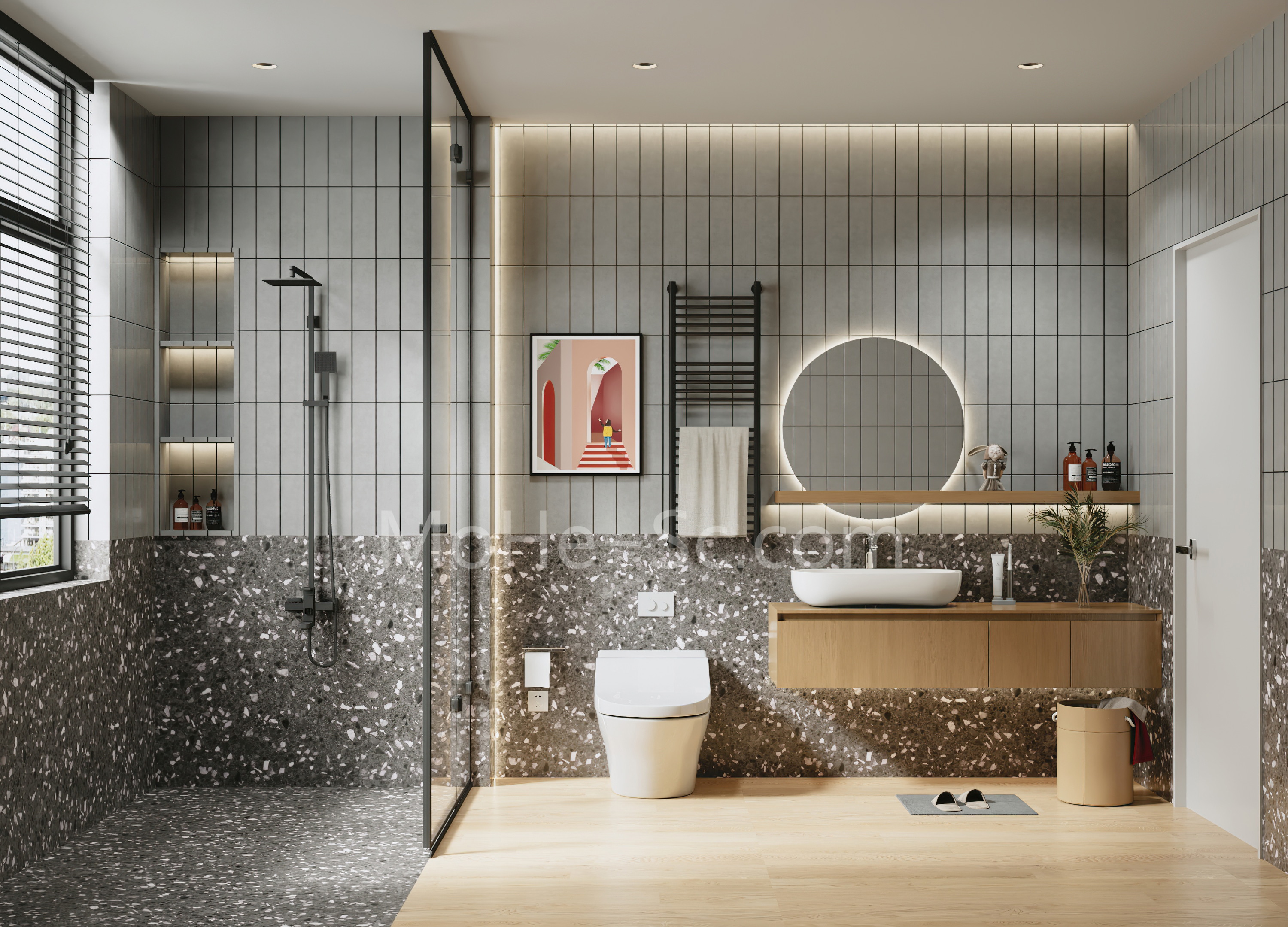 2023最新十套网红洗手间设计案例3DMAX模型合集 免费下载 -4