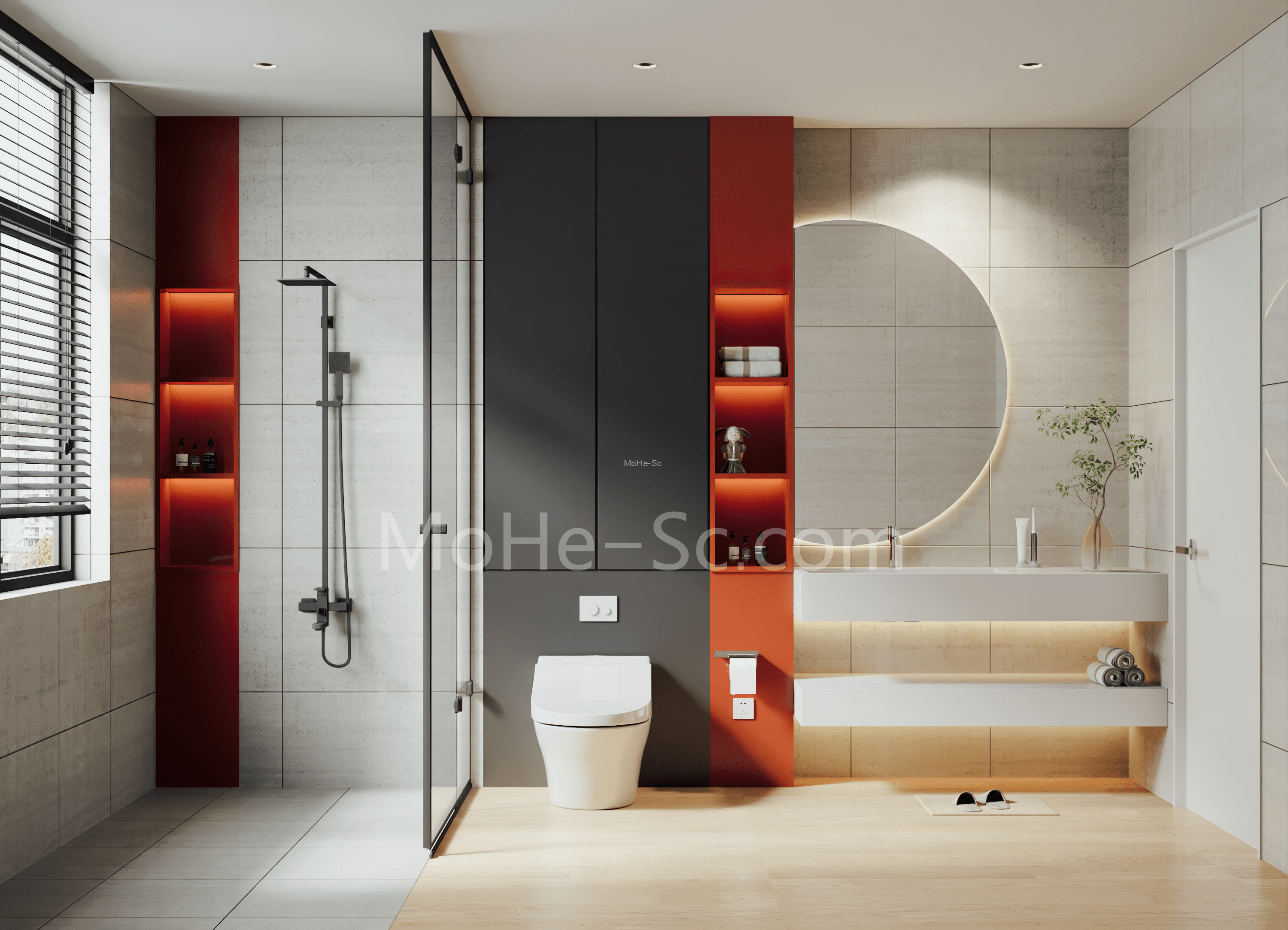 2023最新十套网红洗手间设计案例3DMAX模型合集 免费下载 -6