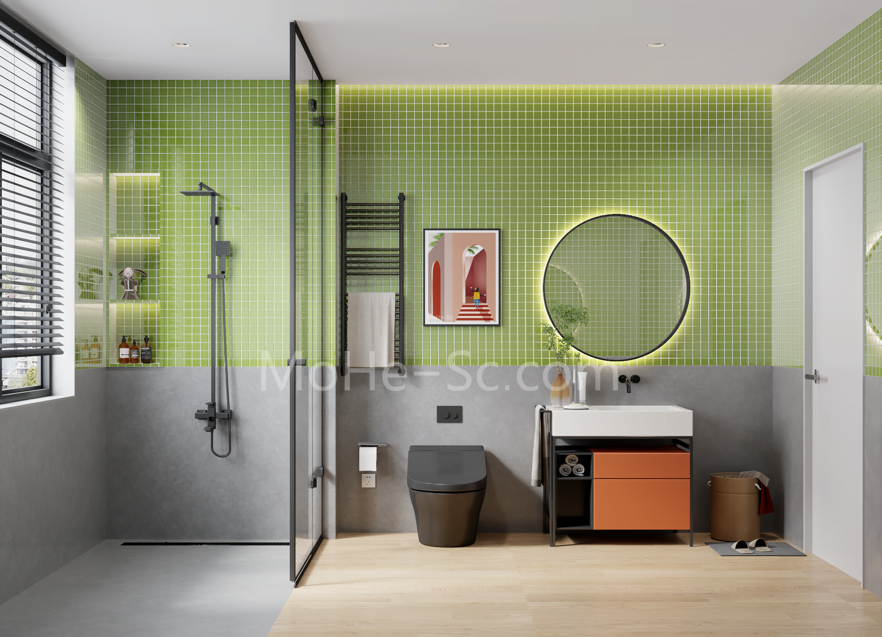 2023最新十套网红洗手间设计案例3DMAX模型合集 免费下载 -7