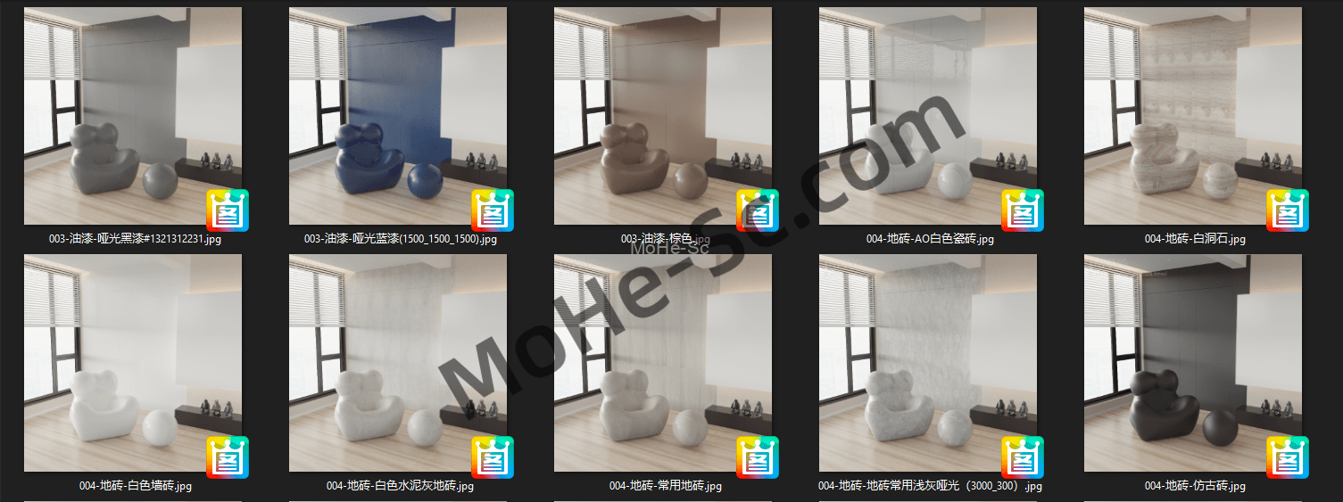 2023最新141套Corona Renderer 7.0室内设计效果图写实材质库 -5