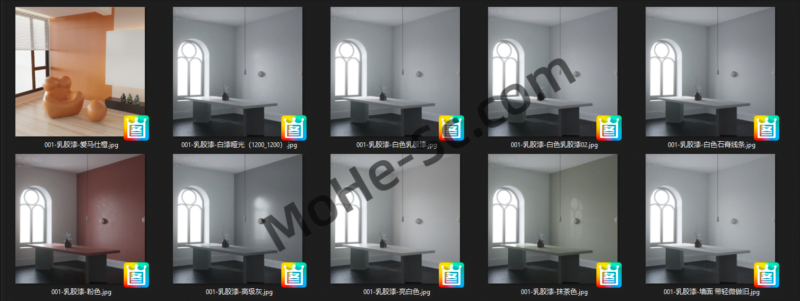 2023最新141套Corona Renderer 7.0室内设计效果图写实材质库-MOHE素材库-设计行业的乐园，各类素材的矿山！