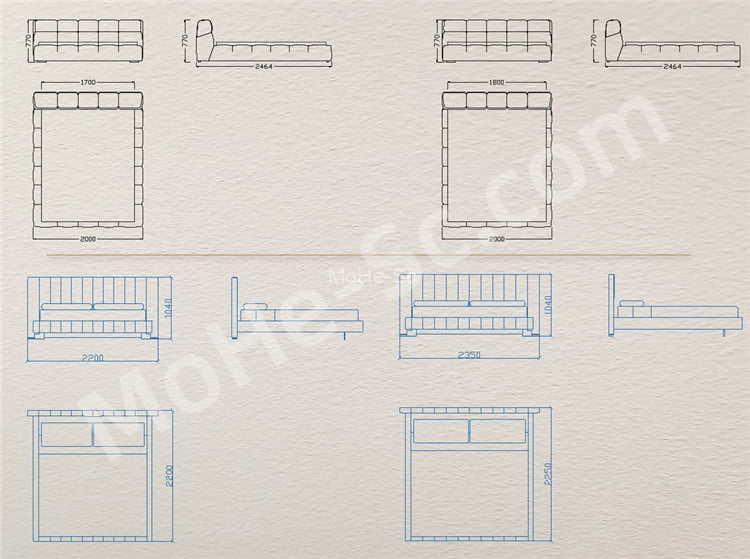 国外极简家具CAD平面图库 CASSINAWHYGARDEN高端家具CAD图库 国外精整高端CAD图库丨沙发 床具 椅具 桌柜 茶几CAD图纸 -6