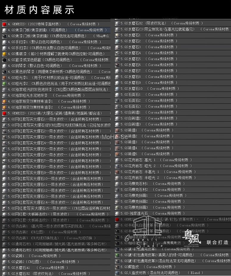 3DSMAX 室内室外CR写实材质库Corona材质贴图CR9.1中文材质高质量渲染材质 + 安装教程 -20