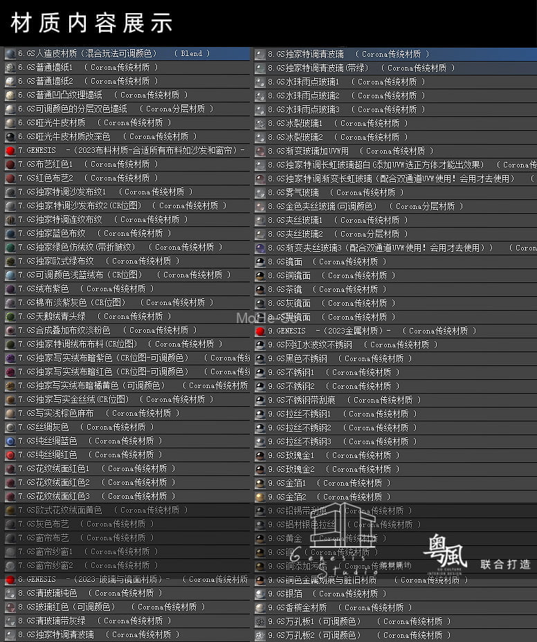 3DSMAX 室内室外CR写实材质库Corona材质贴图CR9.1中文材质高质量渲染材质 + 安装教程 -21
