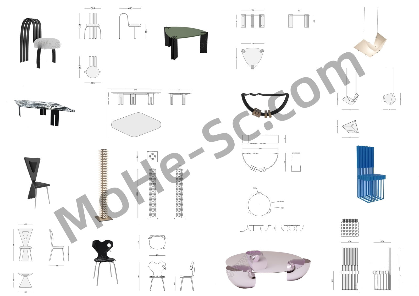 国外极简家具CAD平面图库 CASSINAWHYGARDEN高端家具CAD图库 WHYGARDEN高端家具CAD图库 -2