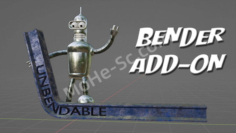 Blender模型弯曲插件 Bender V1.1.4 – Simple Bend Add-On For Blender 3.4+-MOHE素材库-设计行业的乐园,各类素材的矿山!