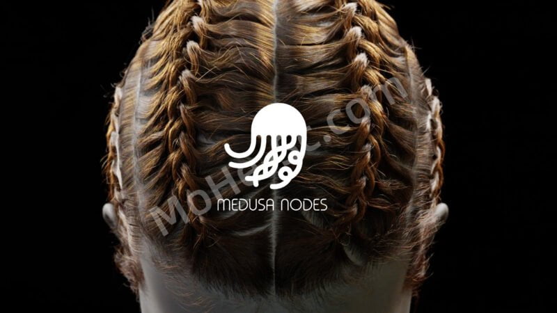 Blender程序化头发生成插件 MEDUSA NODES v1.0.4 – Procedural Hair System For Blender 3.5+-MOHE素材库-设计行业的乐园,各类素材的矿山!