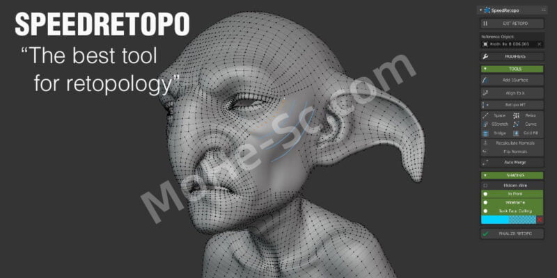 Blender重拓扑插件 SpeedRetopo v0.2.1 For Blender 2.79+-MOHE素材库-设计行业的乐园,各类素材的矿山!
