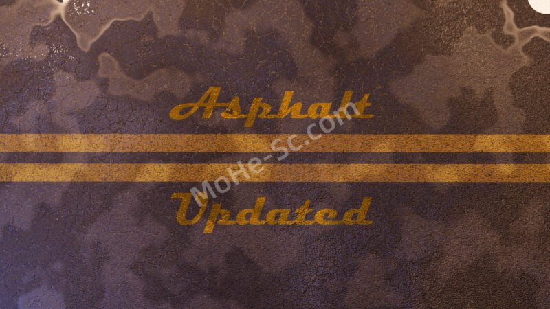 Blender沥青着色器资产预设 Asphalt Procedural Shader Updated For Blender2.8+-MOHE素材库-设计行业的乐园，各类素材的矿山！